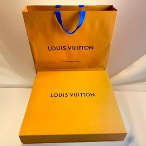 Louis Vuitton Authentic XXL 19”x17”x3.5” Gift Box & Shopping Bag  19”x21”x4.5”